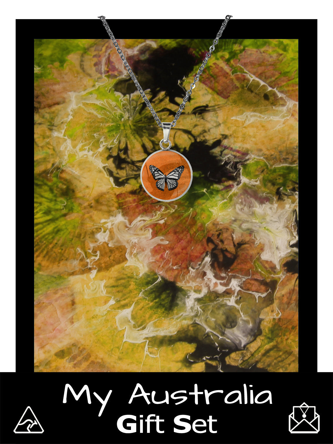 CARD AND ANIMALS FROM THE AUSTRALIAN BUSH ORANGE GIFT SET - MAG005