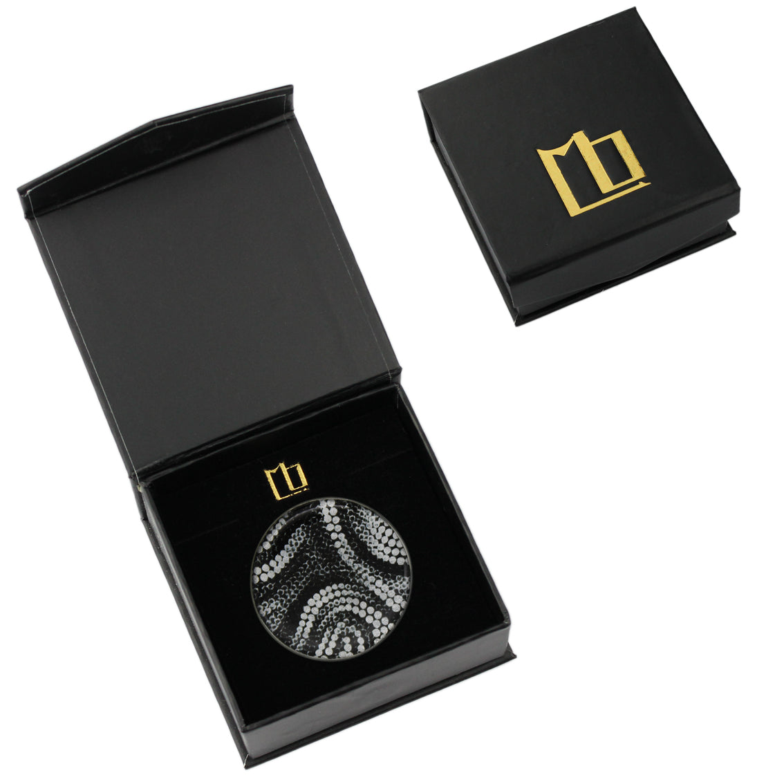 FABRIANNE SILVER AND BLACK STATEMENT ADJUSTABLE RING - SD359