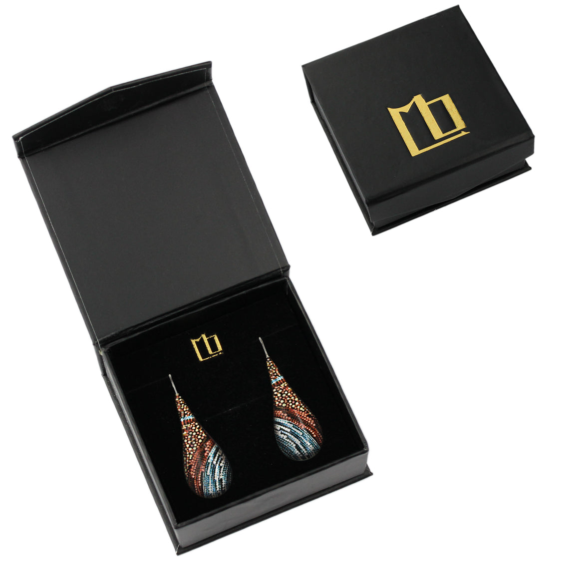 DANDLE LARGE DROP FABRIANNE MULTICOLOR EARRINGS - SD363