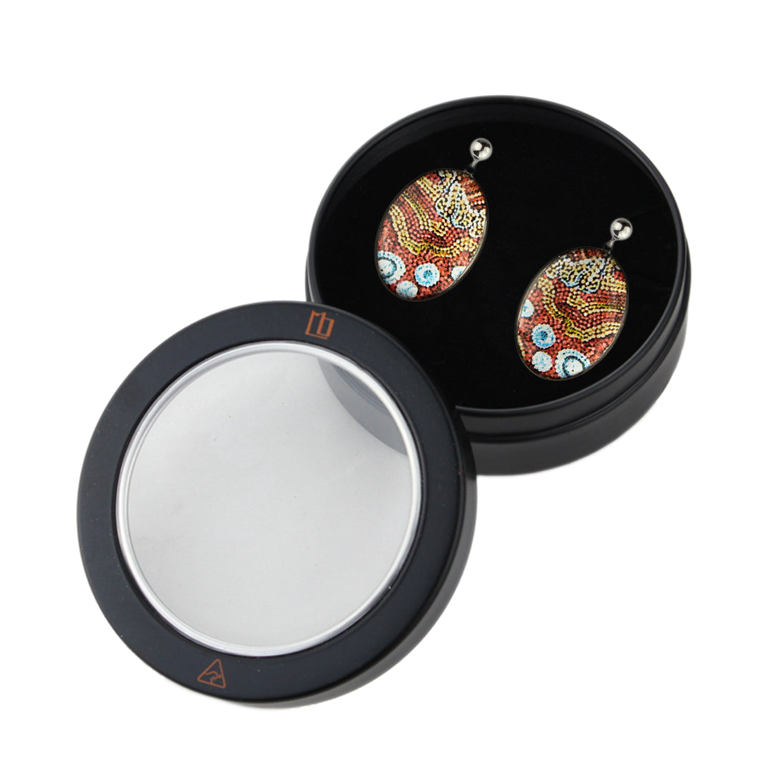 DANDLE DROP FABRIANNE OVAL MULTICOLOR EARRINGS - SD361 - in Circle Box