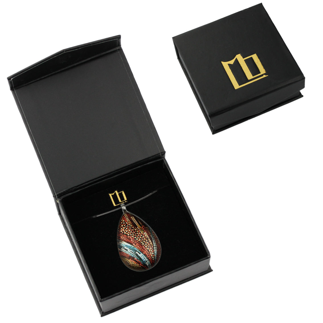 FABRIANNE MULTICOLOR LARGE DROP PENDANT ON A CHAIN NECKLACE - SD368