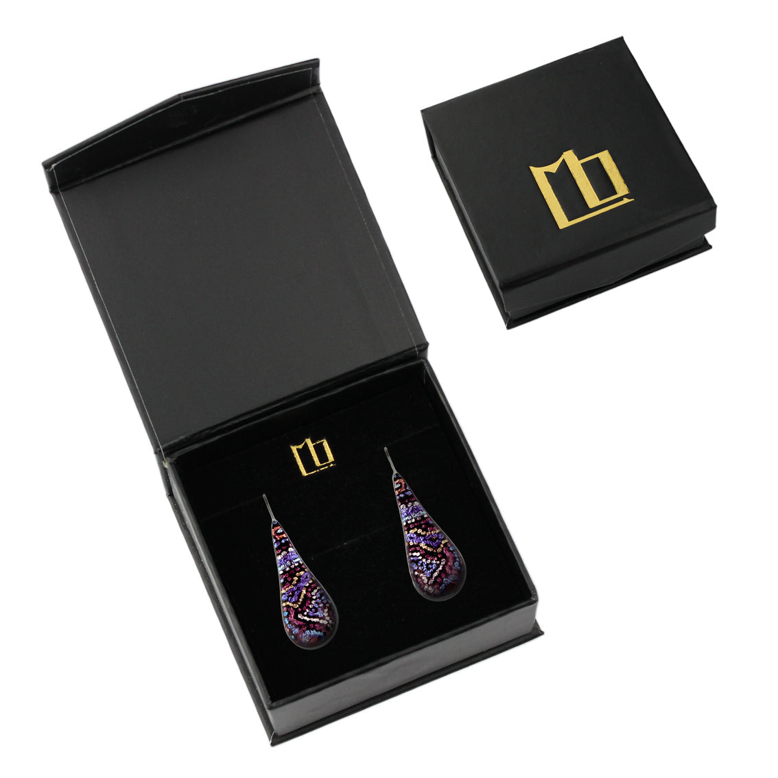DANDLE DROP JOY LARGE PURPLE EARRINGS - SD086