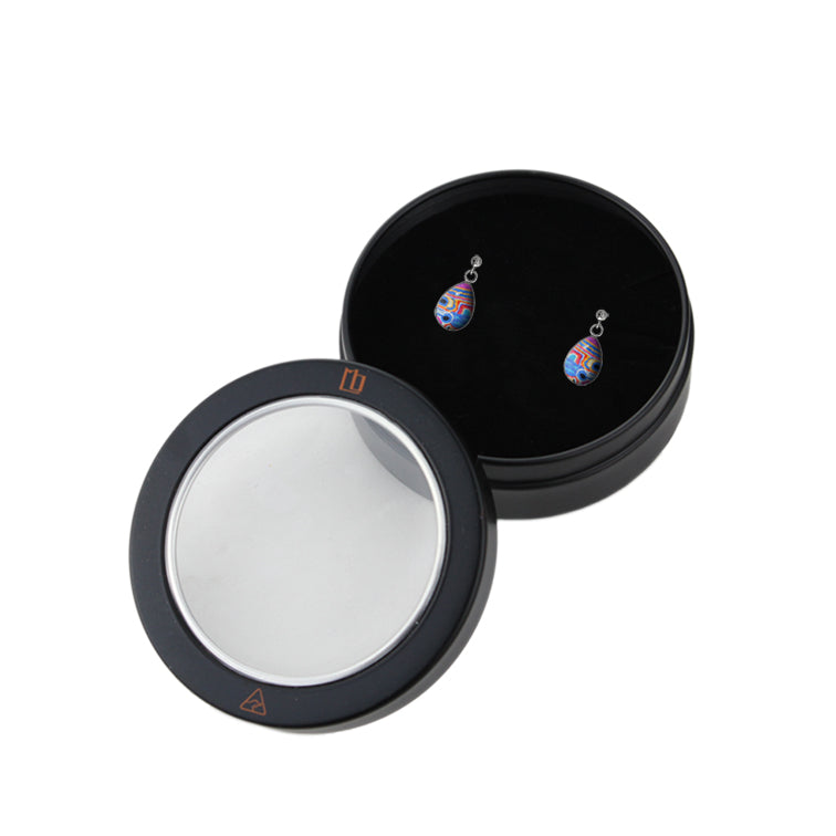 LIDDY DOGWOOD TREE BLUE DANGLE XS DROP EARRINGS - SD480 - in Circle Box