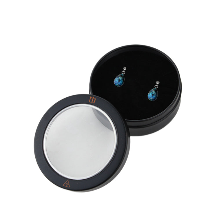 MEDITATION BLUE DANGLE DROP EARRINGS - M020 - in Circle Box