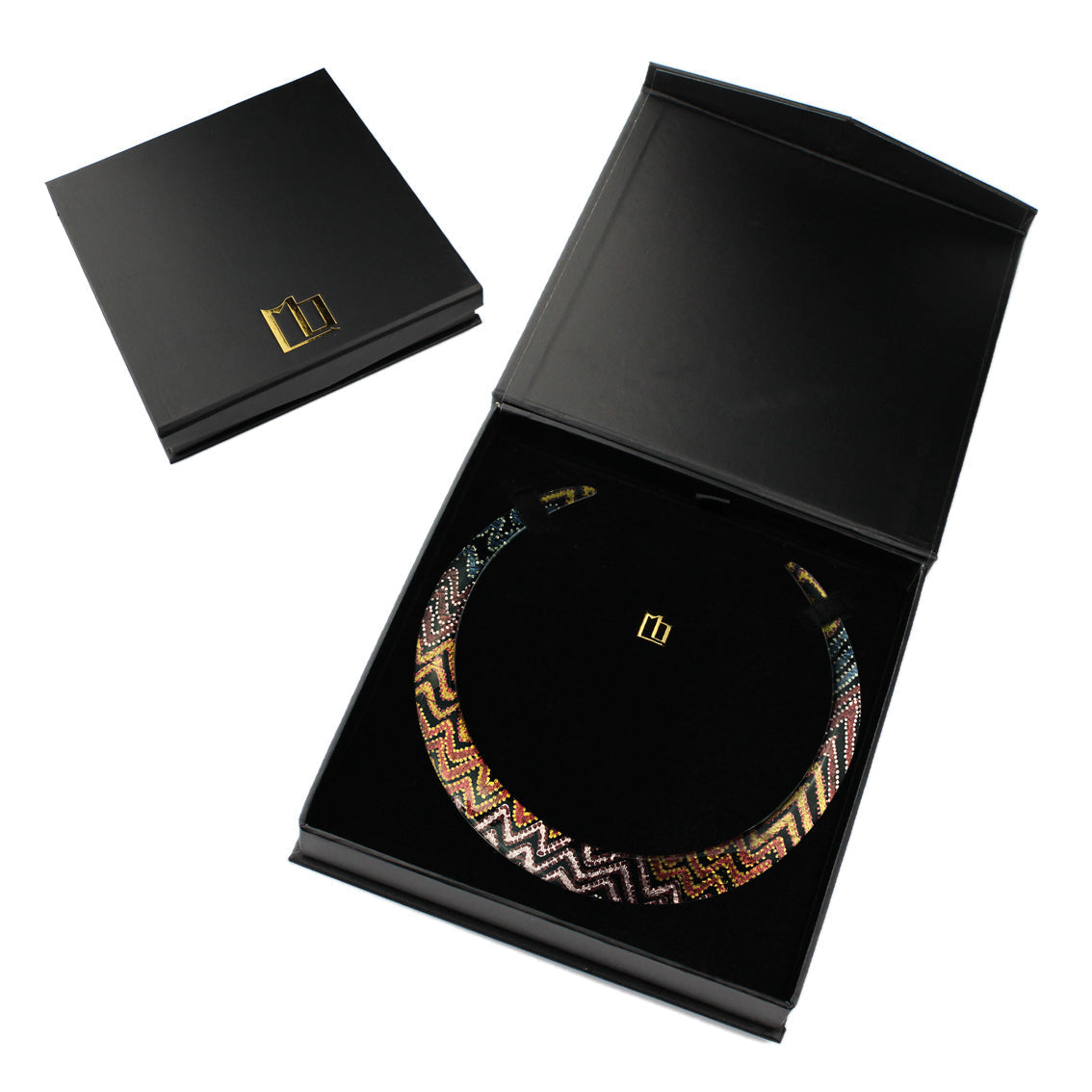 PAULINE GALLAGHER DESERT EARTHY COLORS ADJUSTABLE FITTED NECKLACE - SD076