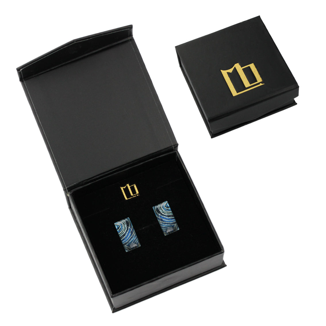 PAULINE GALLAGHER MINA BLUE ELEGANT CUFFLINKS - SD064