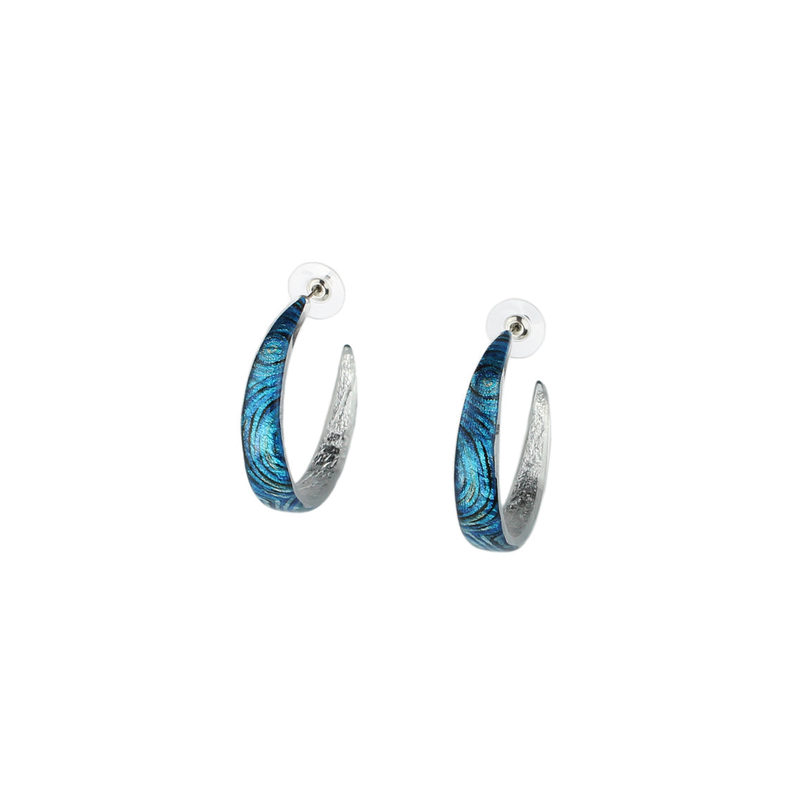 PAULINE GALLAGHER MINA BLUE STATEMENT LOOP EARRINGS - SD048