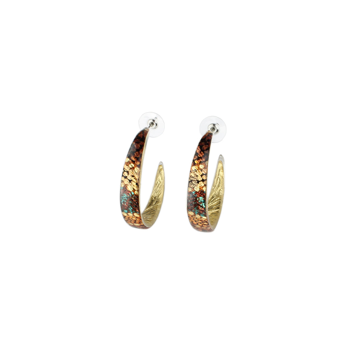 TESS ORANGE STATEMENT LOOP EARRINGS - SD176