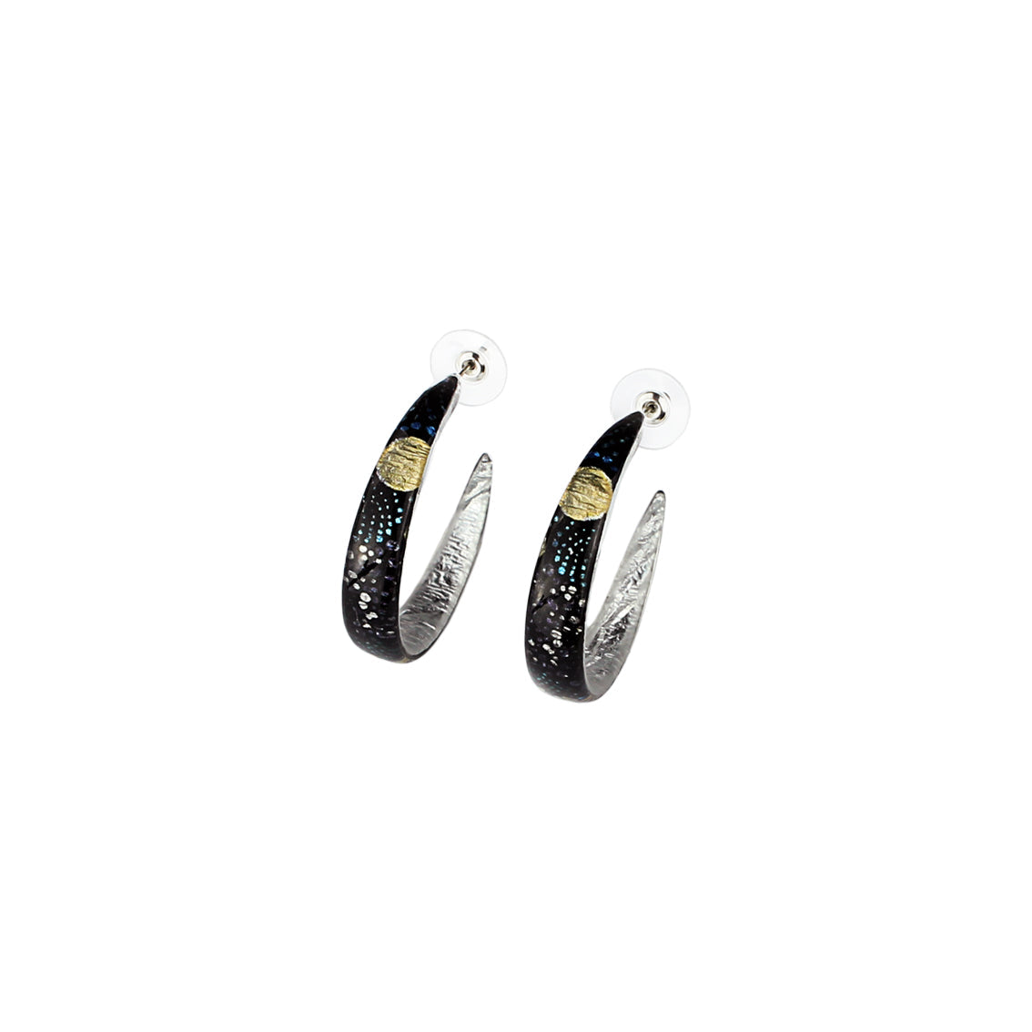 WENDY BLACK STATEMENT LOOP EARRINGS - SD131