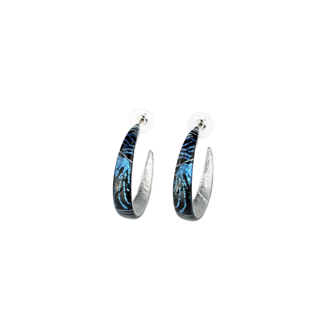 WENDY BLUE STATEMENT LOOP EARRINGS - SD109