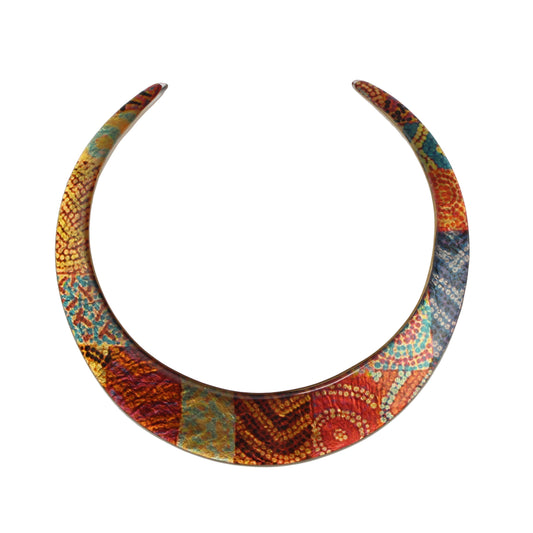 ADRIANA MULTI COLOR ADJUSTABLE FITTED NECKLACE - D027