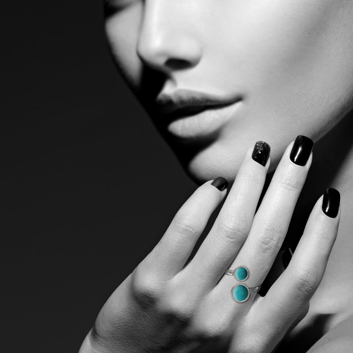 ASTRE DOUBLE CIRCLE YOU AND ME ADJUSTABLE RING - F137