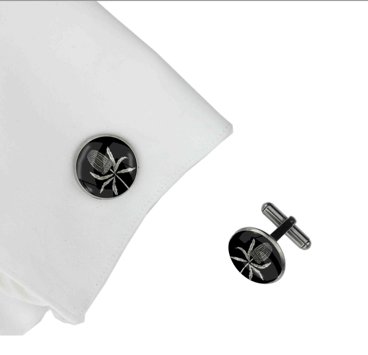 BANKSIA CIRCLE ELEGANT CUFFLINKS