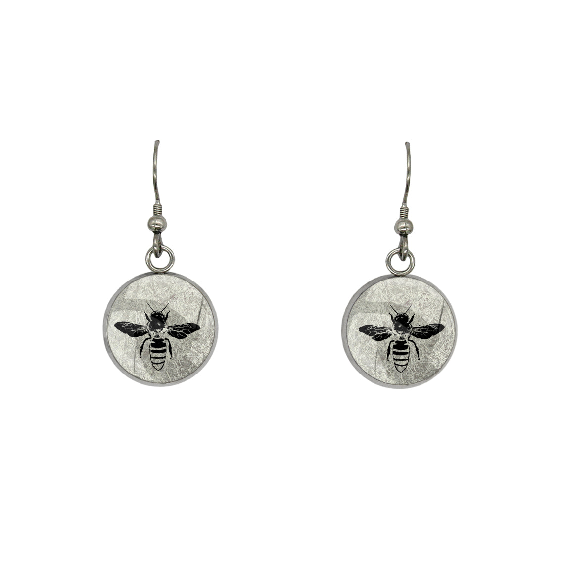 BEE DANGLE DROP CIRCLE EARRINGS - MFY279S - on Satchel
