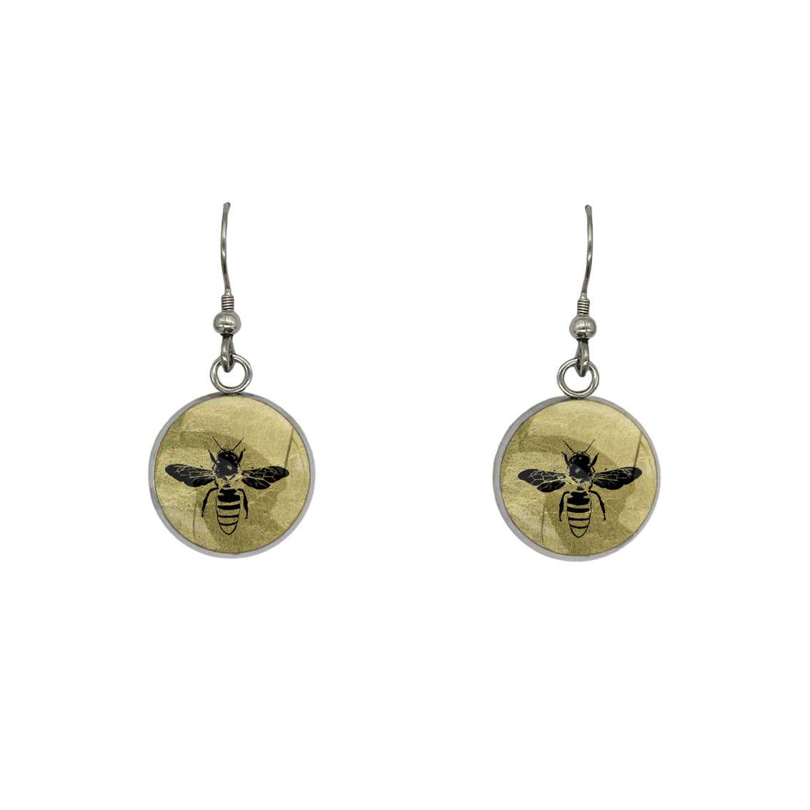 BEE DANGLE DROP CIRCLE EARRINGS - MFY279S - on Satchel