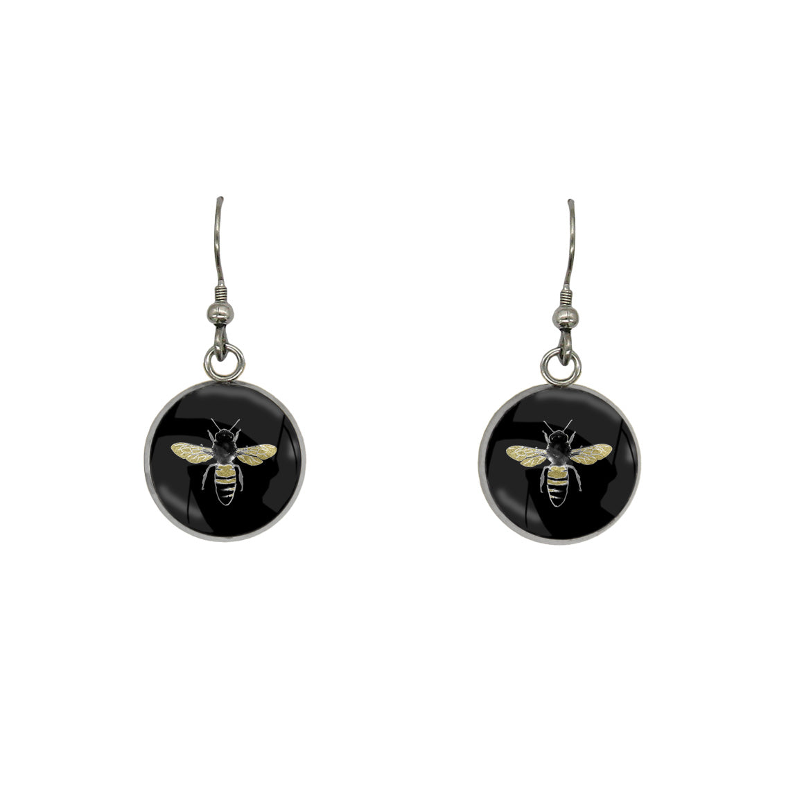 BEE DANGLE DROP CIRCLE EARRINGS - MFY279S - on Satchel
