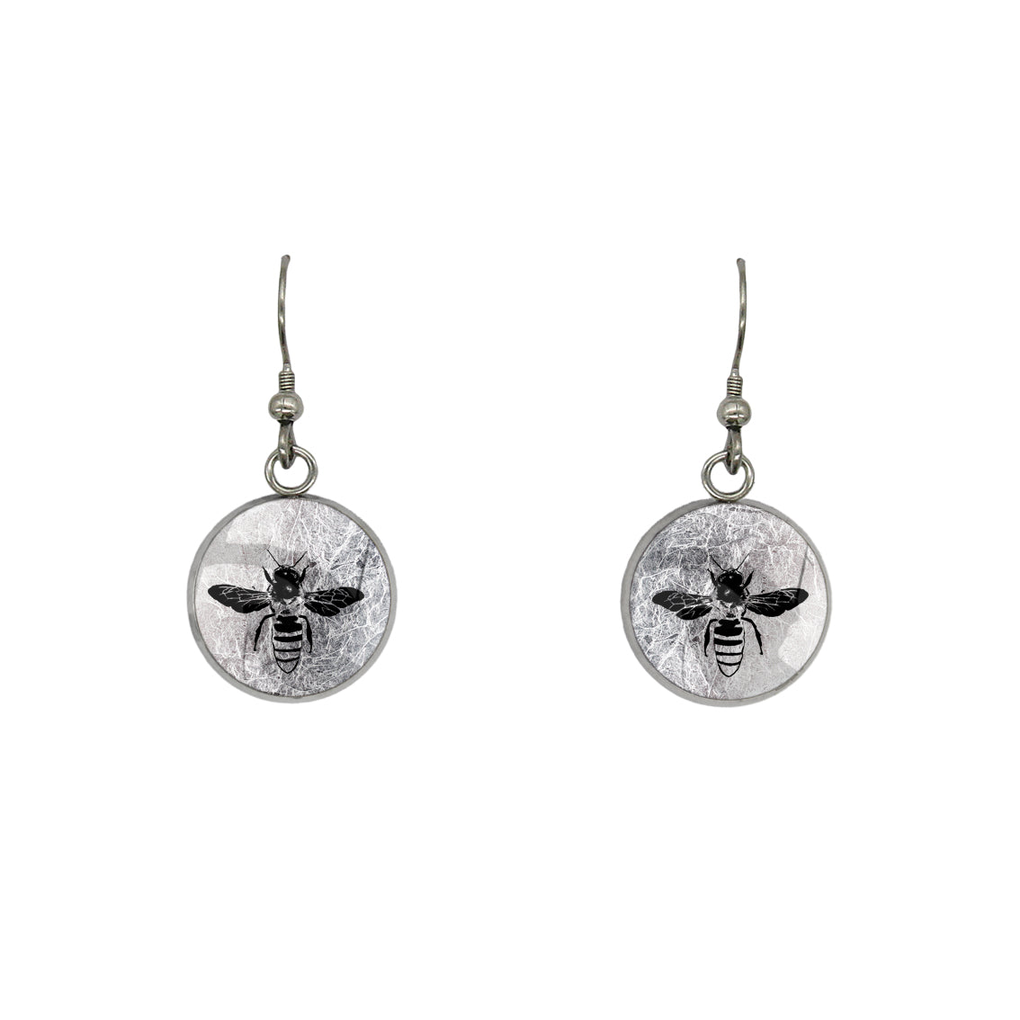 BEE DANGLE DROP CIRCLE EARRINGS - MFY279S - on Satchel