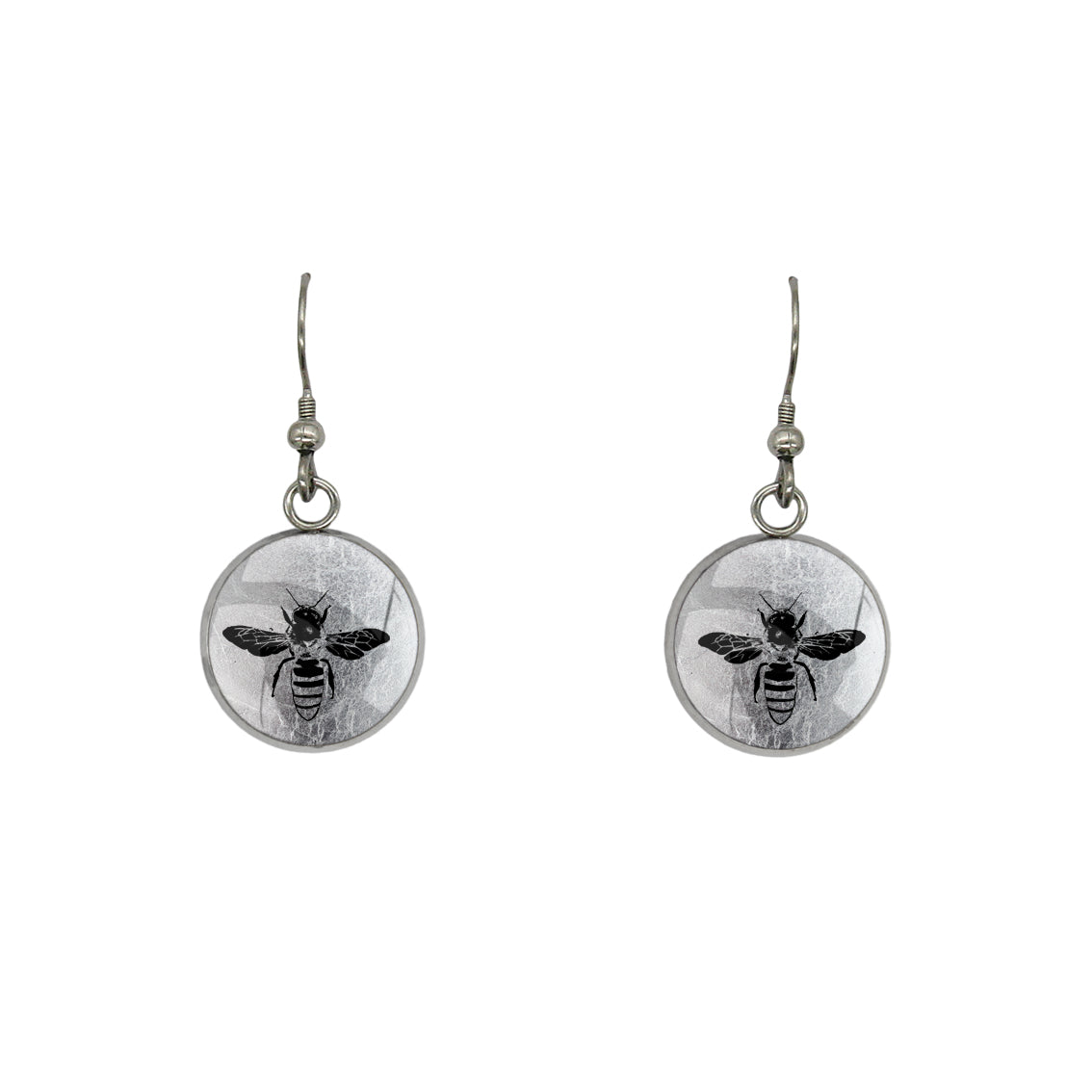 BEE DANGLE DROP CIRCLE EARRINGS - MFY279S - on Satchel