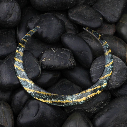 BIANCA SPINIFEX ON FIRE GREEN ADJUSTABLE FITTED NECKLACE - D731