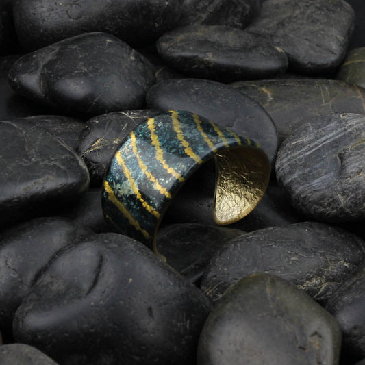 BIANCA SPINIFEX ON FIRE GREEN ADJUSTABLE WIDE BRACELET - D732