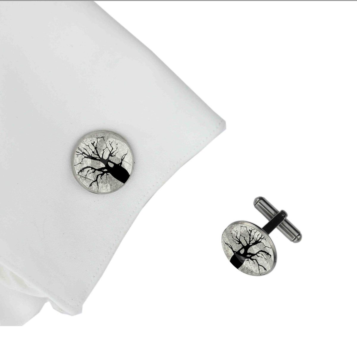BOAB TREE CIRCLE ELEGANT CUFFLINKS - M174