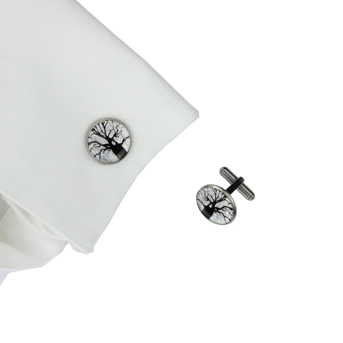 BOAB TREE CIRCLE ELEGANT CUFFLINKS - M174