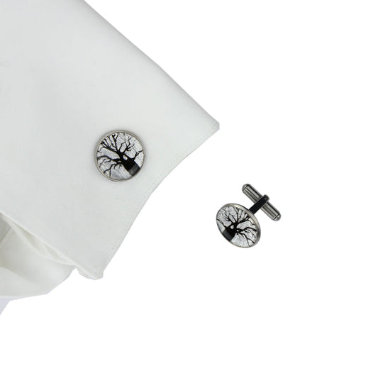 BOAB TREE CIRCLE ELEGANT CUFFLINKS - M174