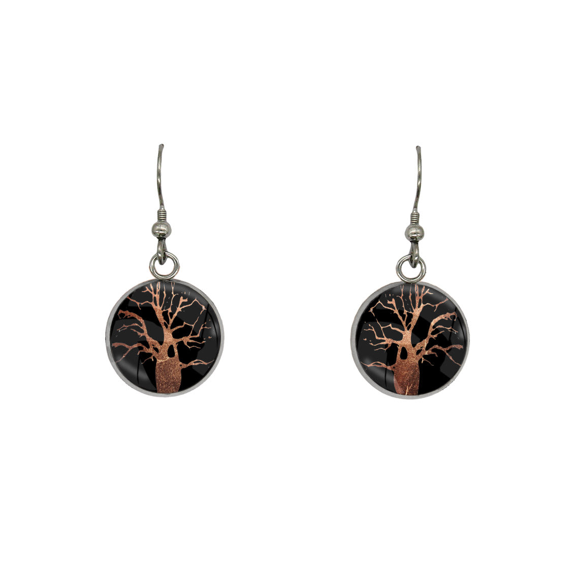 BOAB TREE DANGLE DROP EARRINGS - M048S - on Satchel