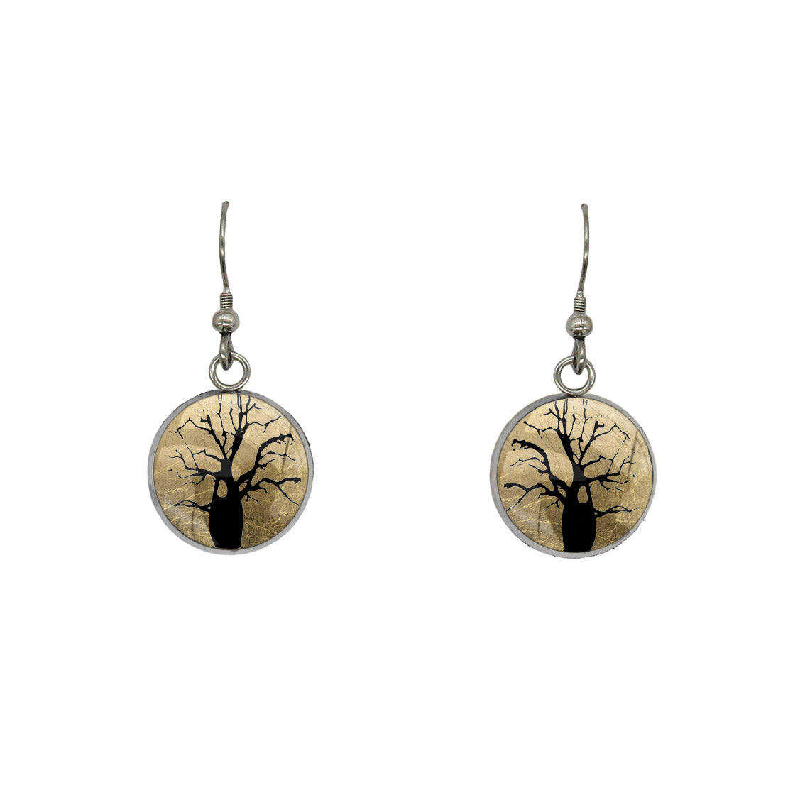 BOAB TREE DANGLE DROP EARRINGS - M048S - on Satchel