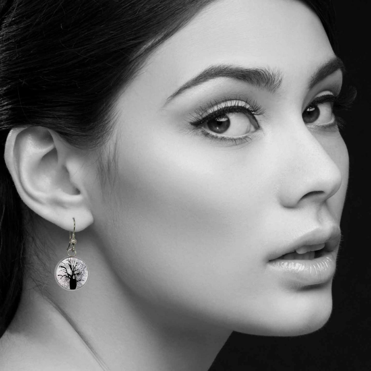 BOAB TREE DANGLE DROP EARRINGS - M048S - on Satchel