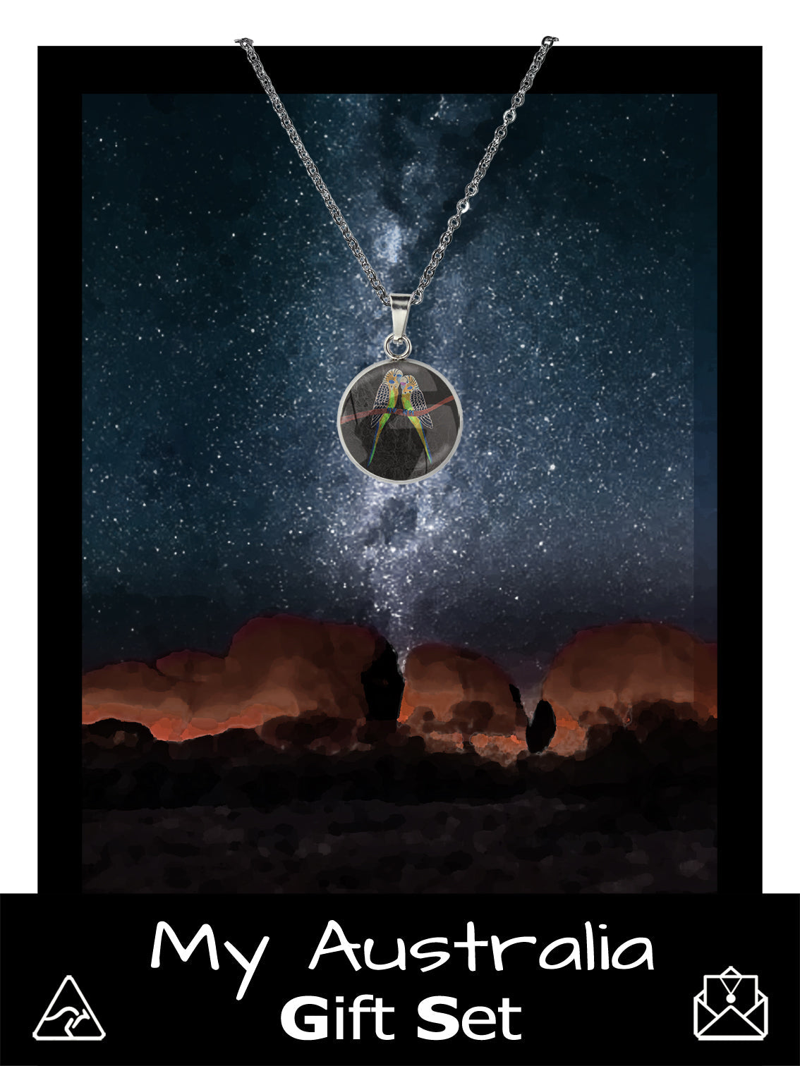 CARD AND AUSTRALIAN ABORIGINAL ANIMALS GIFT SET - MAG001