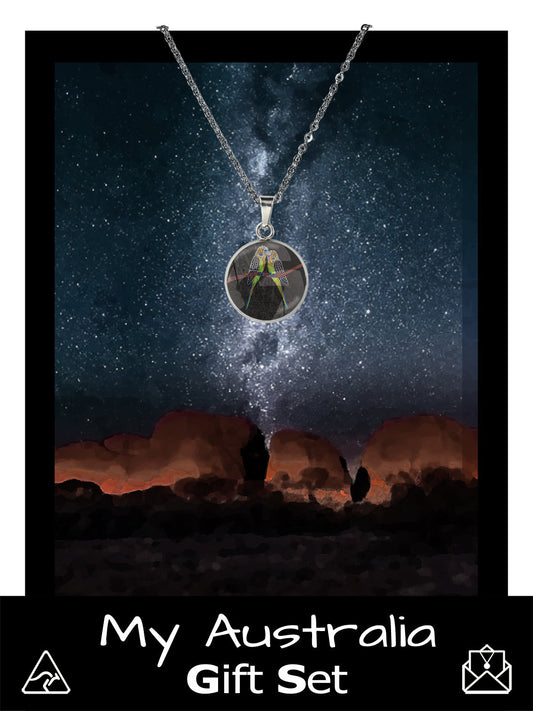 CARD AND AUSTRALIAN ABORIGINAL ANIMALS GIFT SET - MAG001