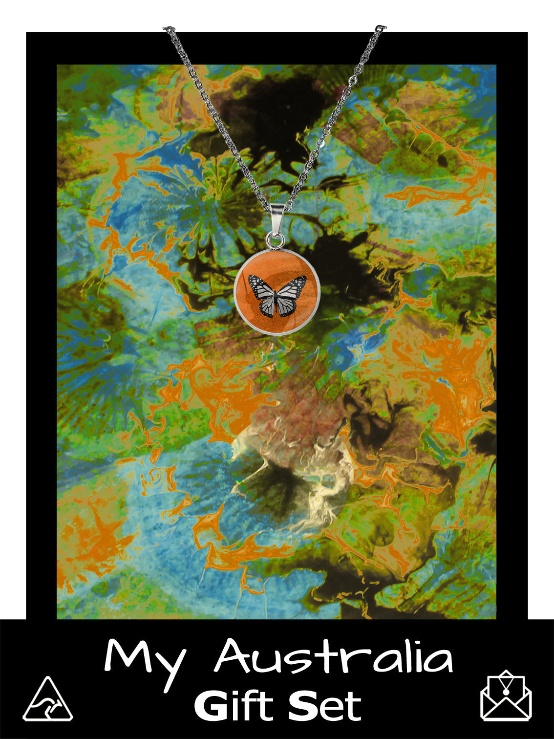 CARD AND ANIMALS FROM THE AUSTRALIAN BUSH ORANGE GIFT SET - MAG005