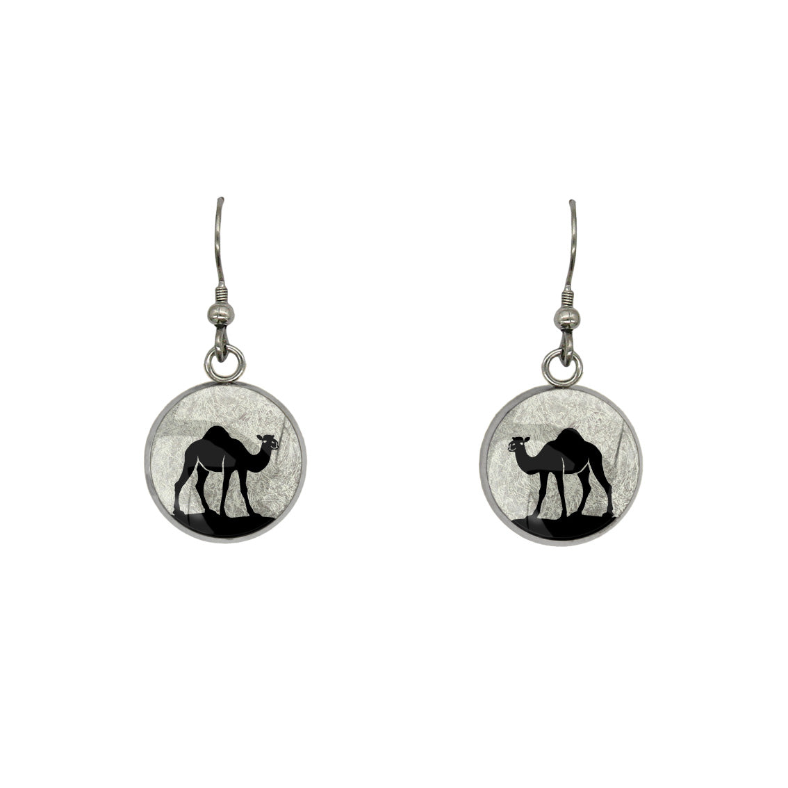 CAMEL DANGLE DROP CIRCLE EARRINGS - MFY404S - on Satchel