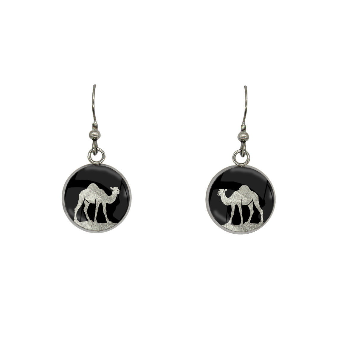 CAMEL DANGLE DROP CIRCLE EARRINGS - MFY404S - on Satchel