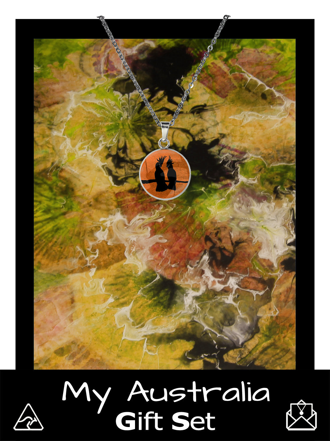 CARD AND ANIMALS FROM THE AUSTRALIAN BUSH ORANGE GIFT SET - MAG005