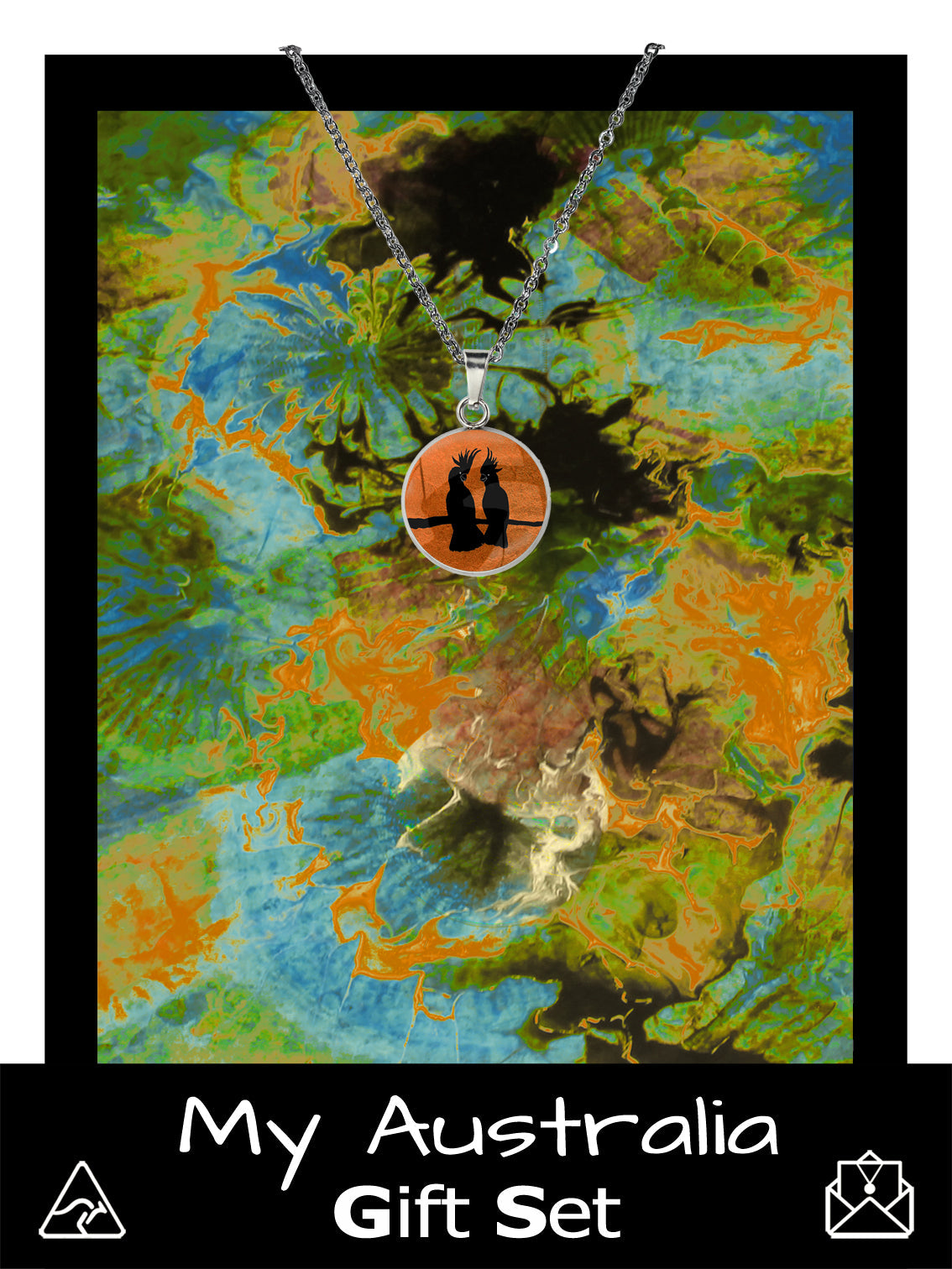 CARD AND ANIMALS FROM THE AUSTRALIAN BUSH ORANGE GIFT SET - MAG005