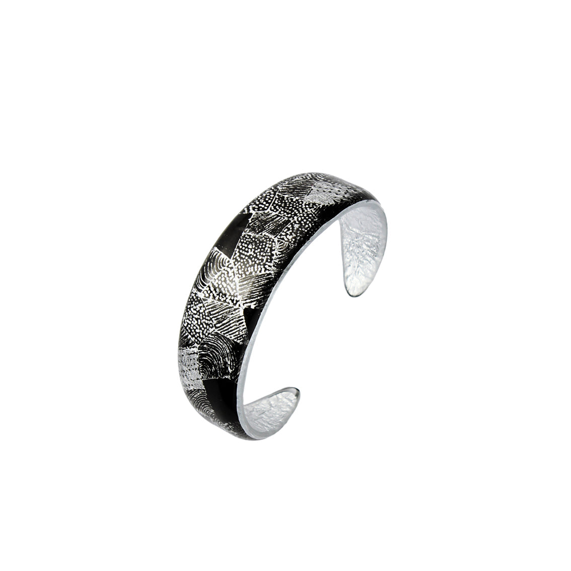 CORINNE SILVER AND BLACK ADJUSTABLE NARROW BRACELET - SD260