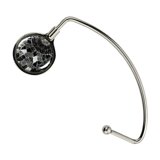 CORINNE SILVER AND BLACK ELEGANT HANDBAG HOOK - SD267