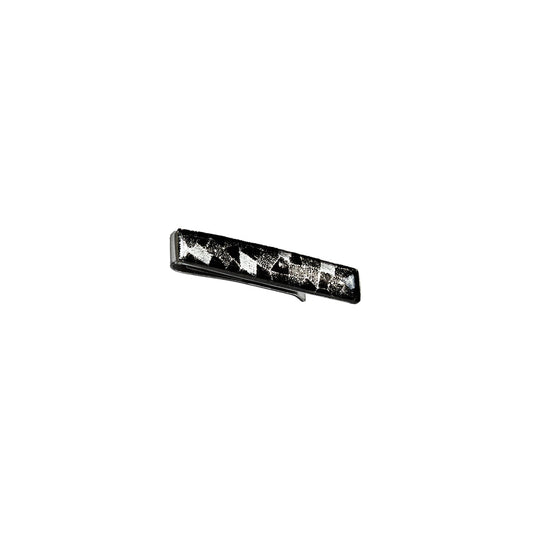 CORINNE SILVER AND BLACK ELEGANT TIE-CLIP - SD265