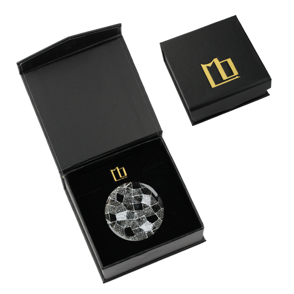 CORINNE SILVER AND BLACK STATEMENT ADJUSTABLE RING - SD263