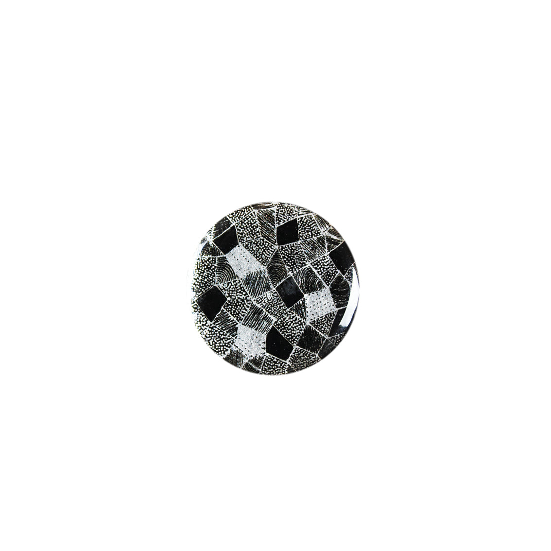 CORINNE SILVER AND BLACK STATEMENT ADJUSTABLE RING - SD263