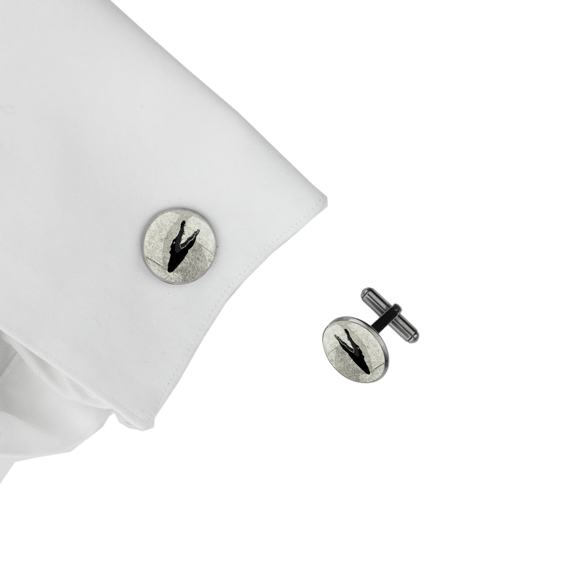 CROCODILE CIRCLE ELEGANT CUFFLINKS - MFY190