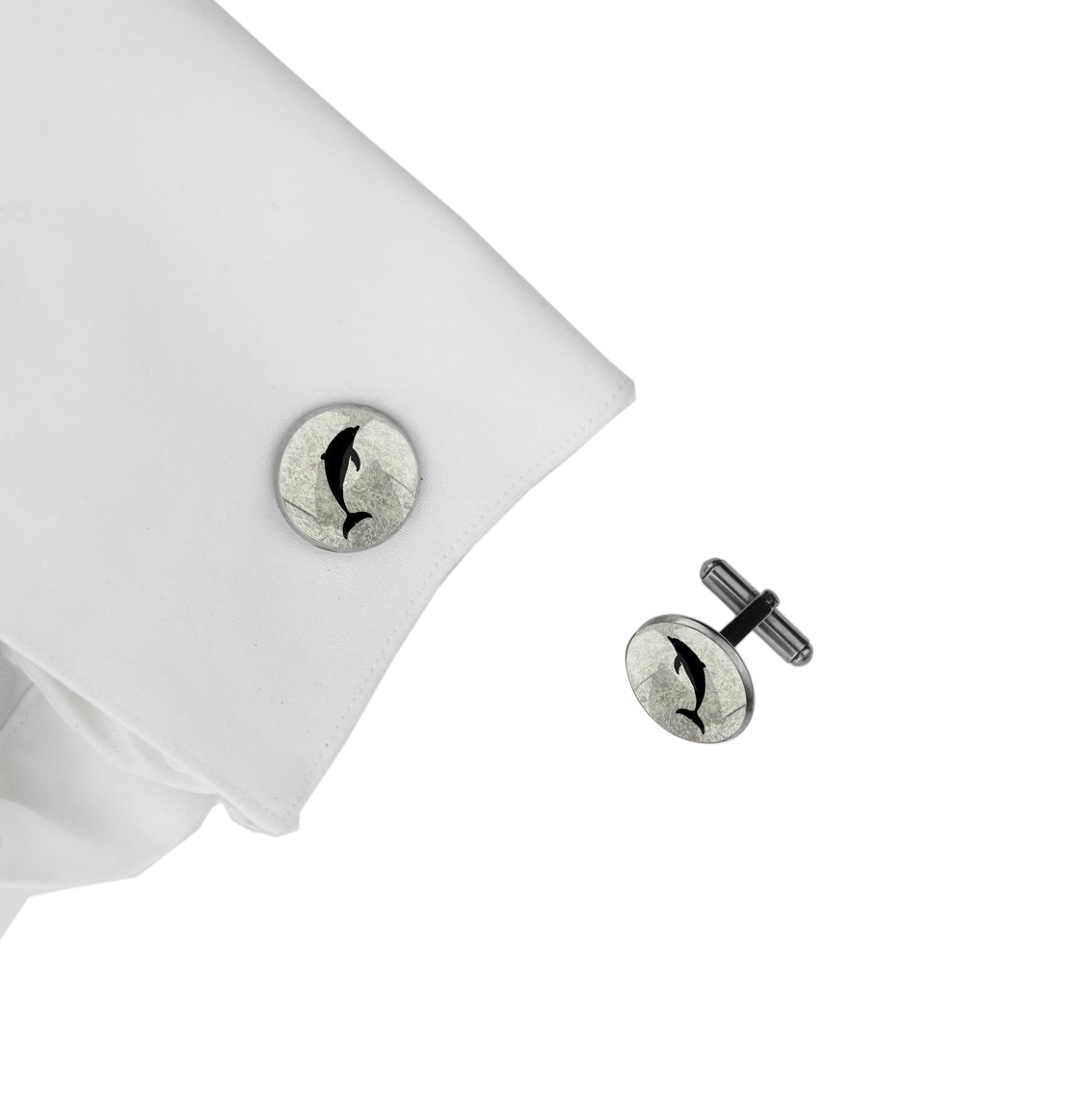 DOLPHIN CIRCLE ELEGANT CUFFLINKS - MFY156