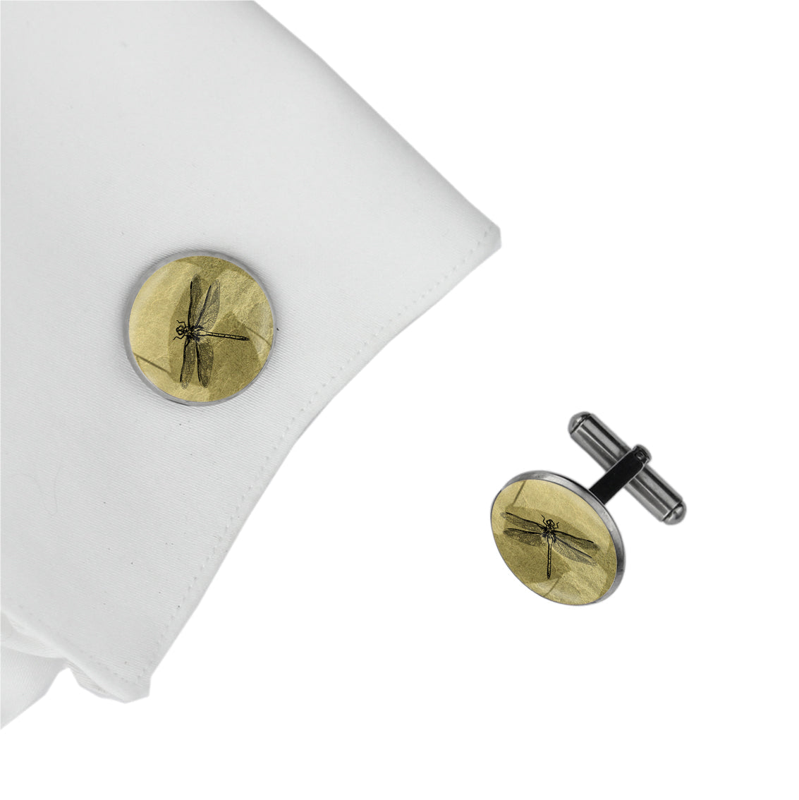 DRAGONFLY CIRCLE ELEGANT CUFFLINKS - MFY286