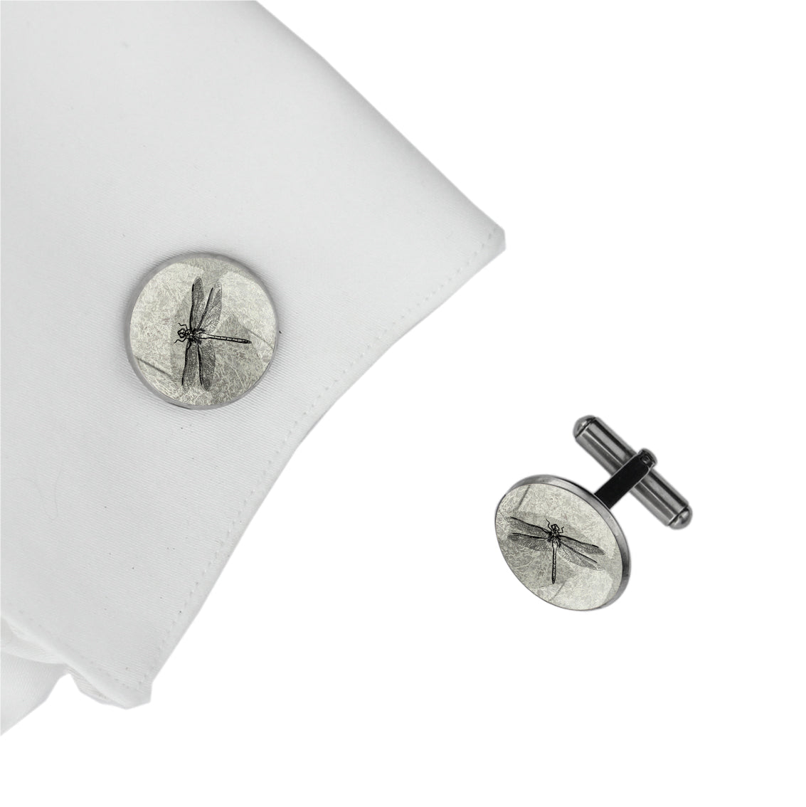 DRAGONFLY CIRCLE ELEGANT CUFFLINKS - MFY286
