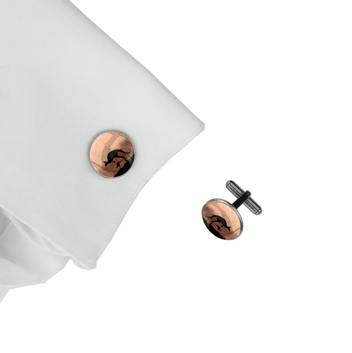 KANGAROO CIRCLE ELEGANT CUFFLINKS - MFY136