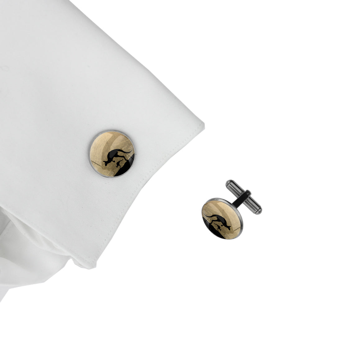 KANGAROO CIRCLE ELEGANT CUFFLINKS - MFY136