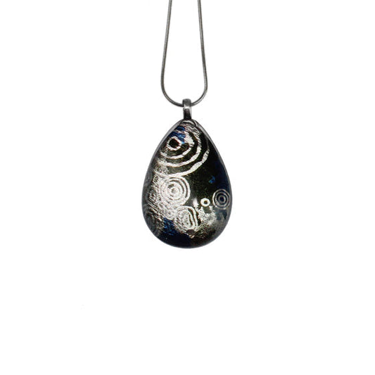 CORAL SEVEN SISTERS LARGE DROP PENDANT ON A CHAIN NECKLACE - D444