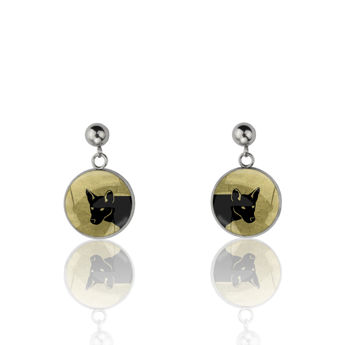DINGO CLOSE-UP DANGLE DROP CIRCLE EARRINGS - MFY207S - on Satchel